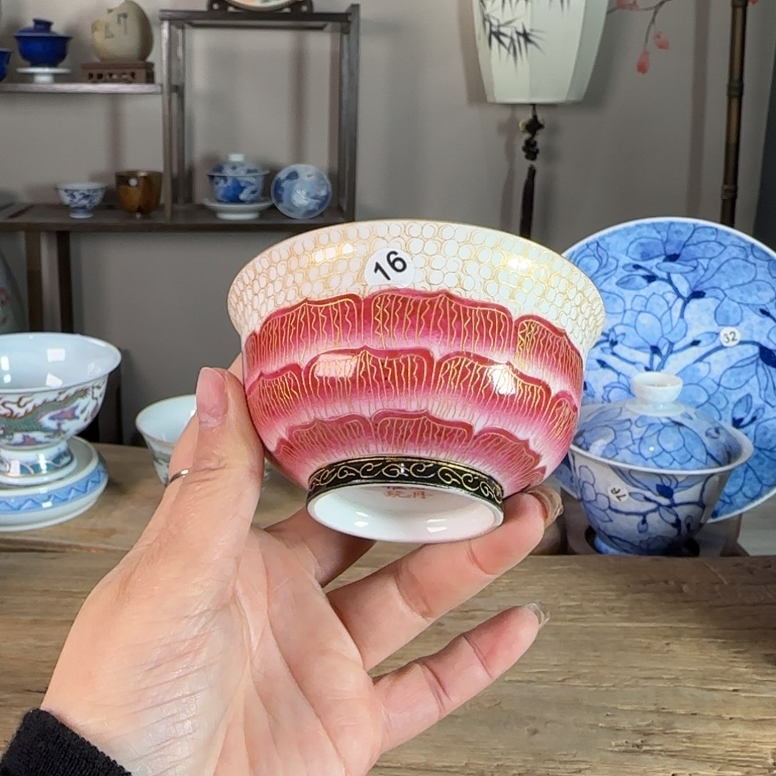 杯景德镇陶瓷柴烧多人