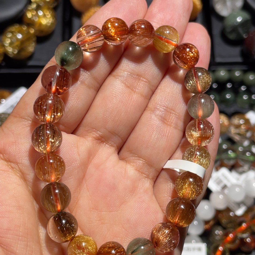 水晶手链未镶嵌彩发晶8.5mm