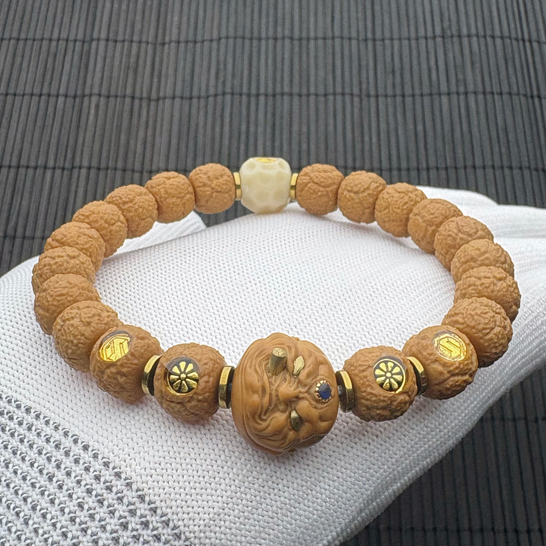 猴头核桃手串 饕餮手串4标2配 原皮原色 精工精卡 毕业级文玩手串