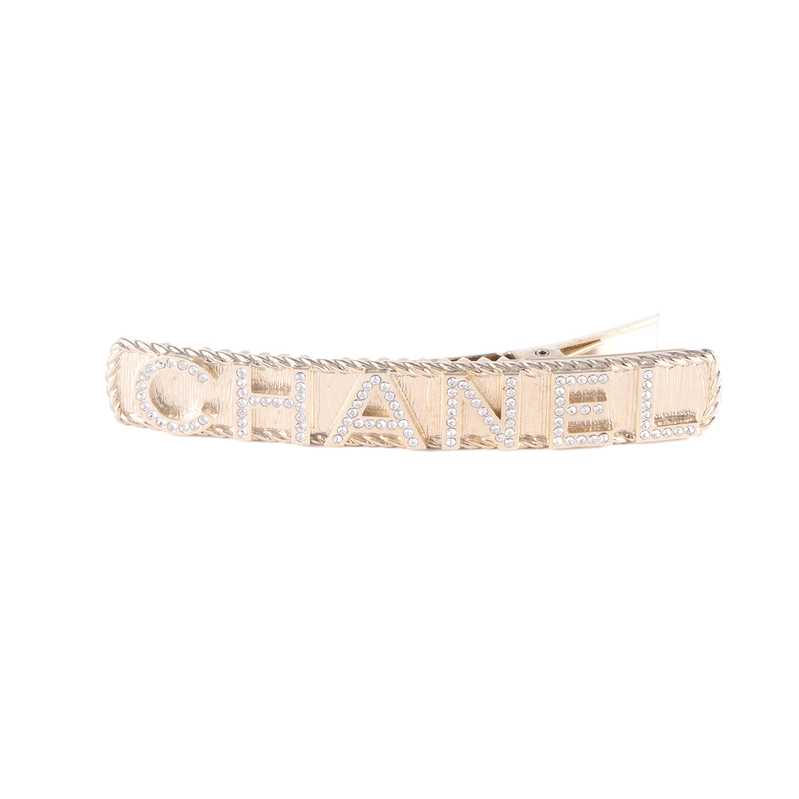99新 Chanel/香奈儿 活动小花攀攀 合金 字母 水钻 发夹
