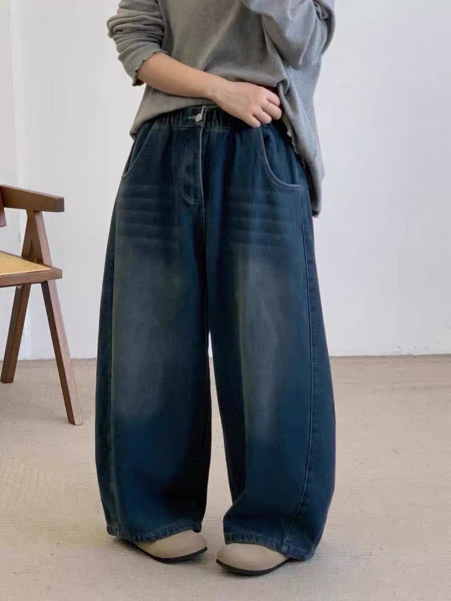 25255高端专享冬季加绒牛仔裤深蓝