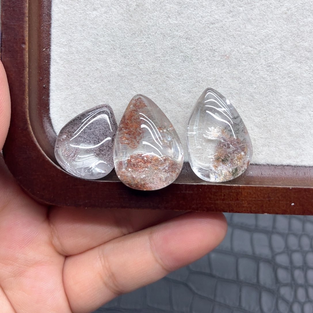 水晶未镶嵌珠宝半成品19 幽灵水滴