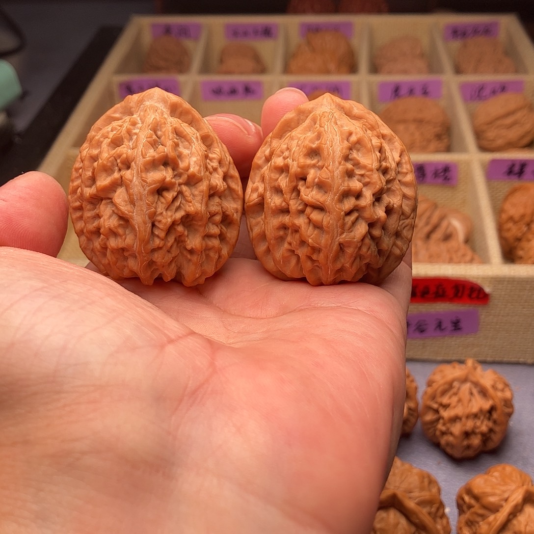 文玩核桃把件红锦鲤42（头货精品