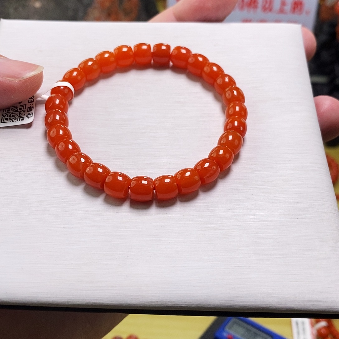 南红玛瑙未镶嵌手链