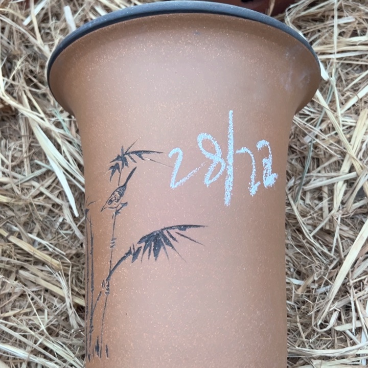 红陶紫砂兰花盆微瑕