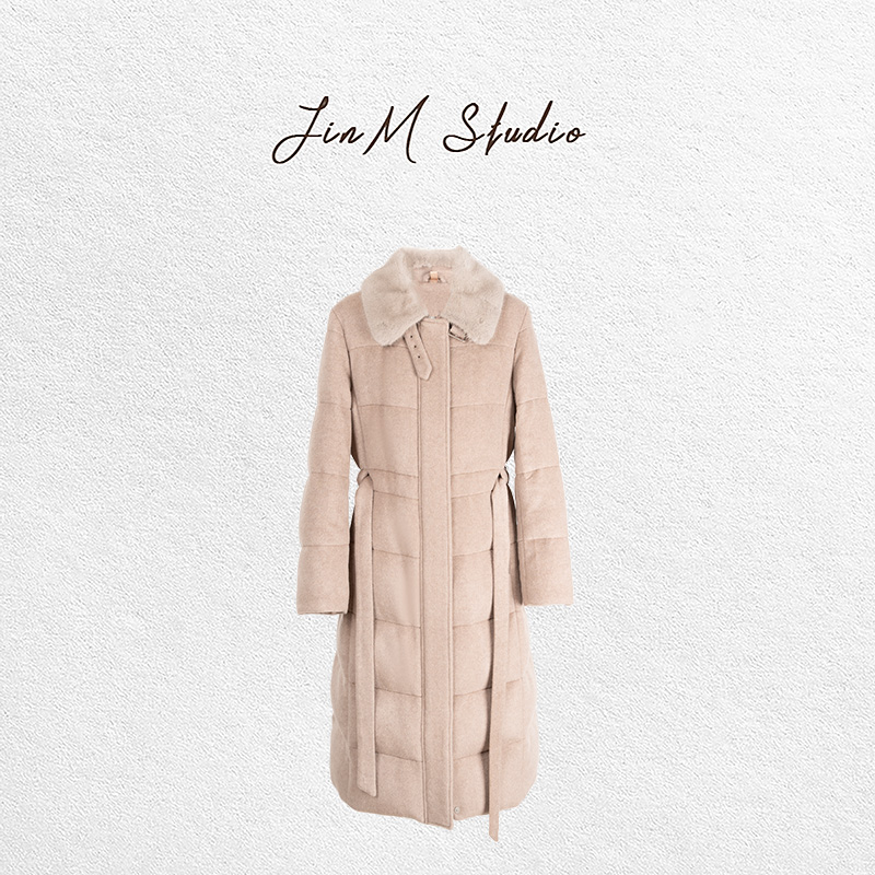 Jinmstudio丨【】14.5微米羊绒混纺90白鹅绒羽绒大衣602501A6692