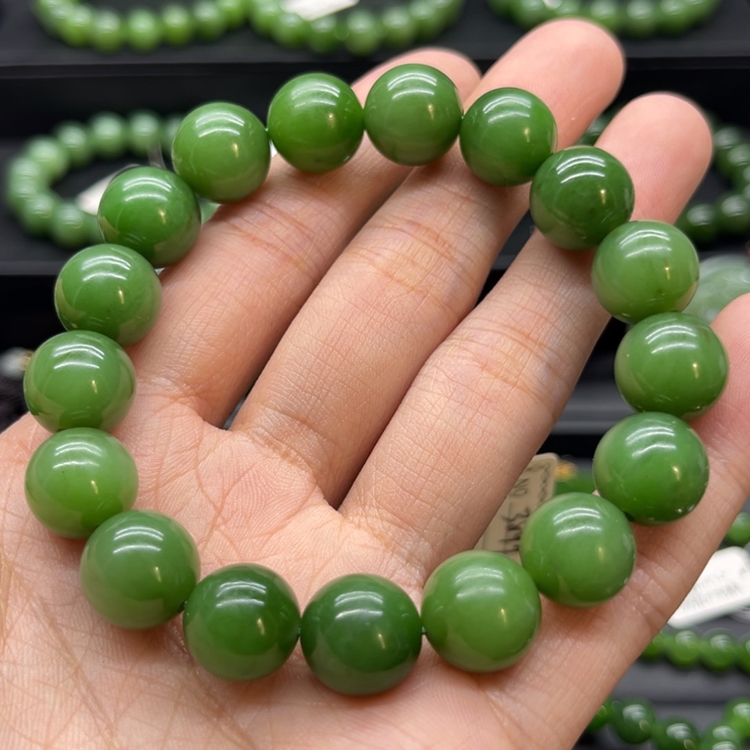 和田玉（碧玉）手链未镶嵌博*园