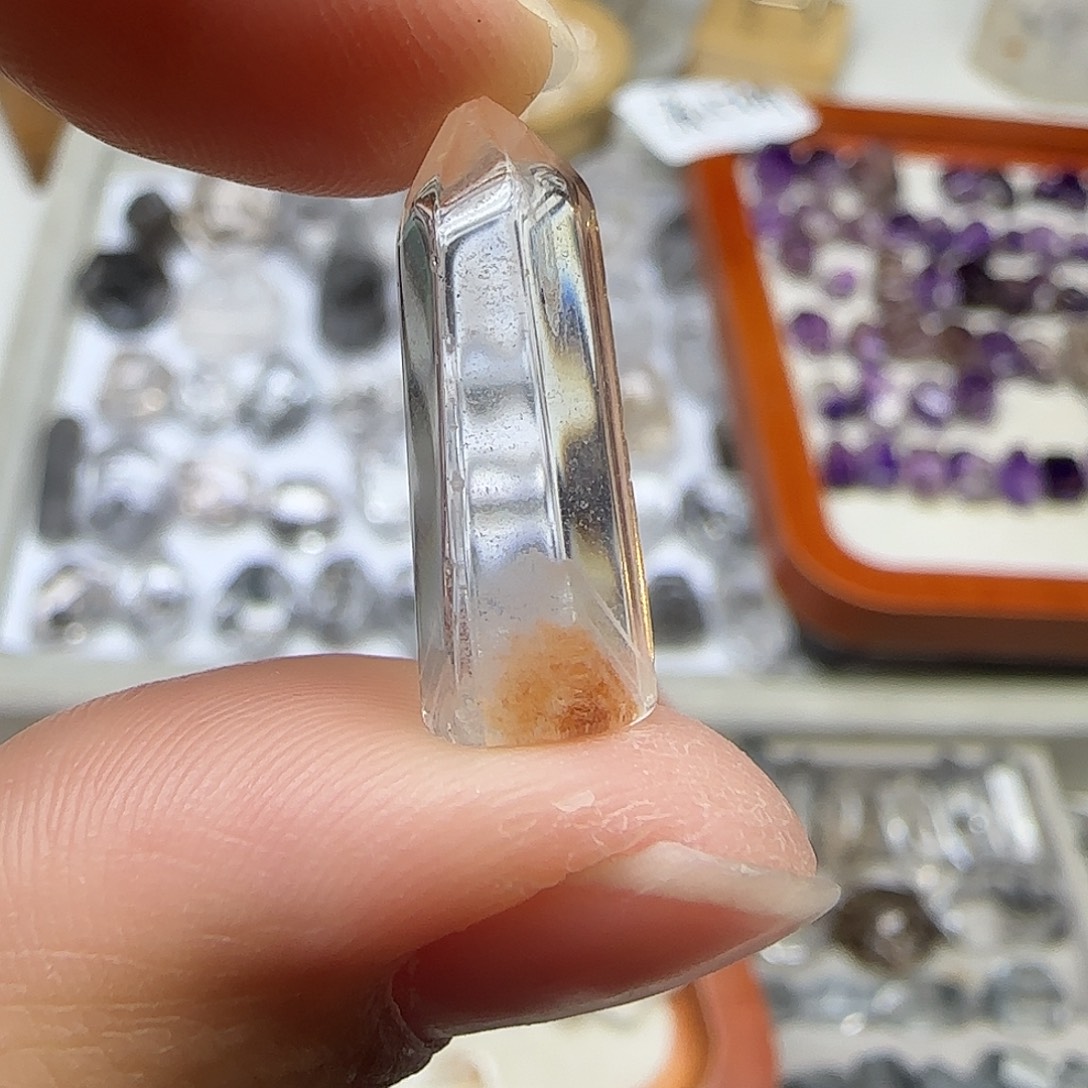 水晶未镶嵌珠宝半成品小山单尖随形