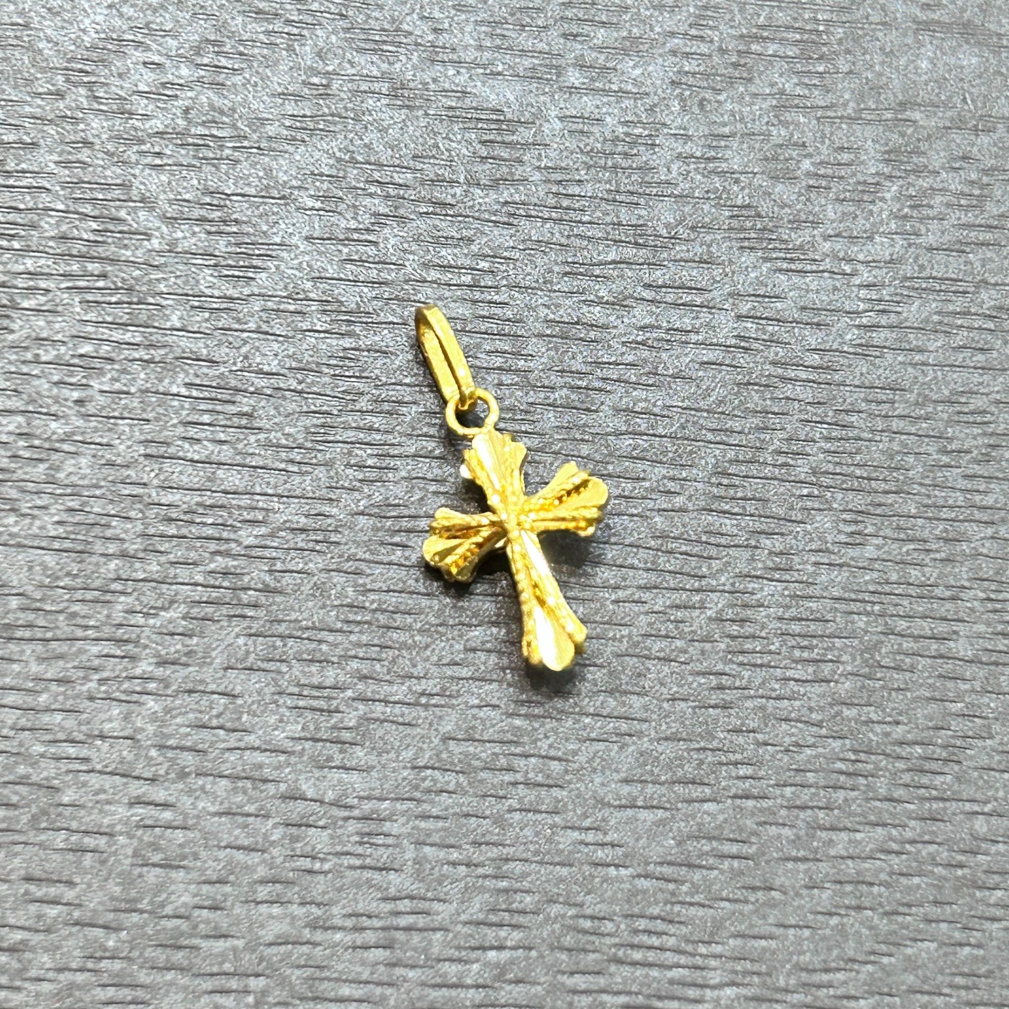 【佳佳专享】足金999投资金攒黄金十字架吊坠ZBHJD1304克重多退少补