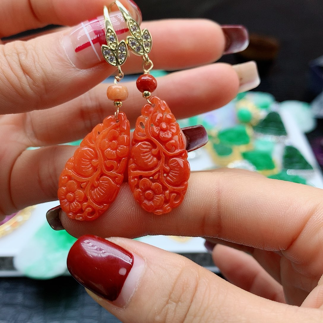 【闪购商品】翡翠耳饰未镶嵌，