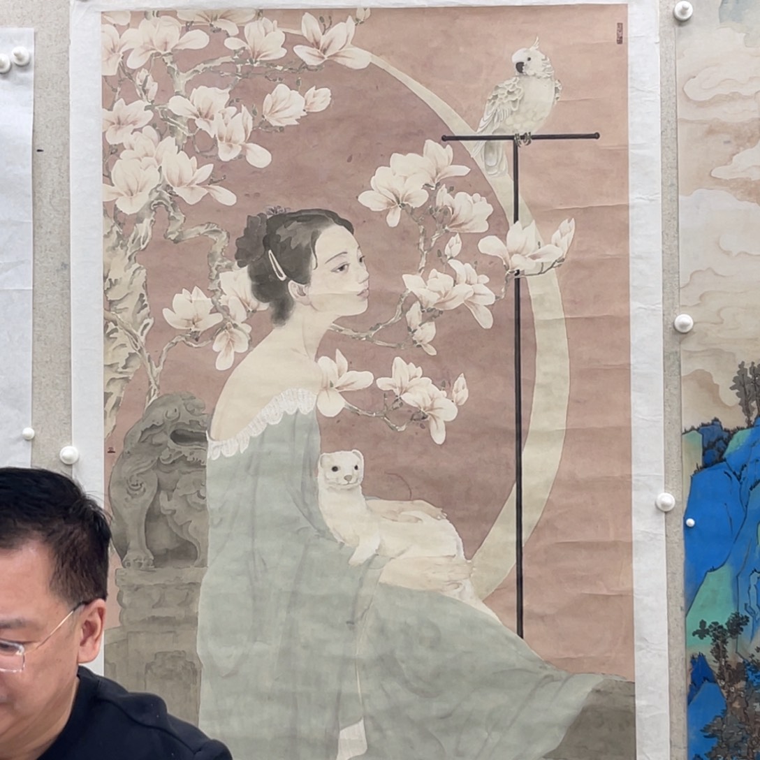 国画李振 国画 10平尺人物