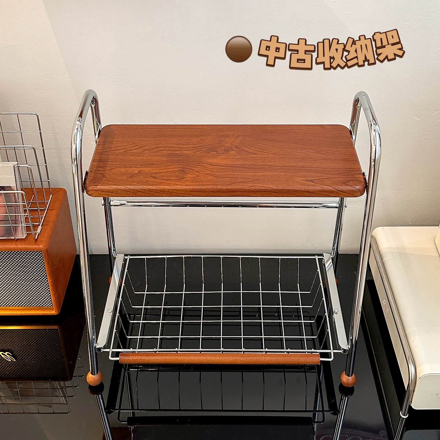 复古餐边柜桌面杯子收纳置物架咖啡器具马克杯酒杯茶包水餐桌杯架