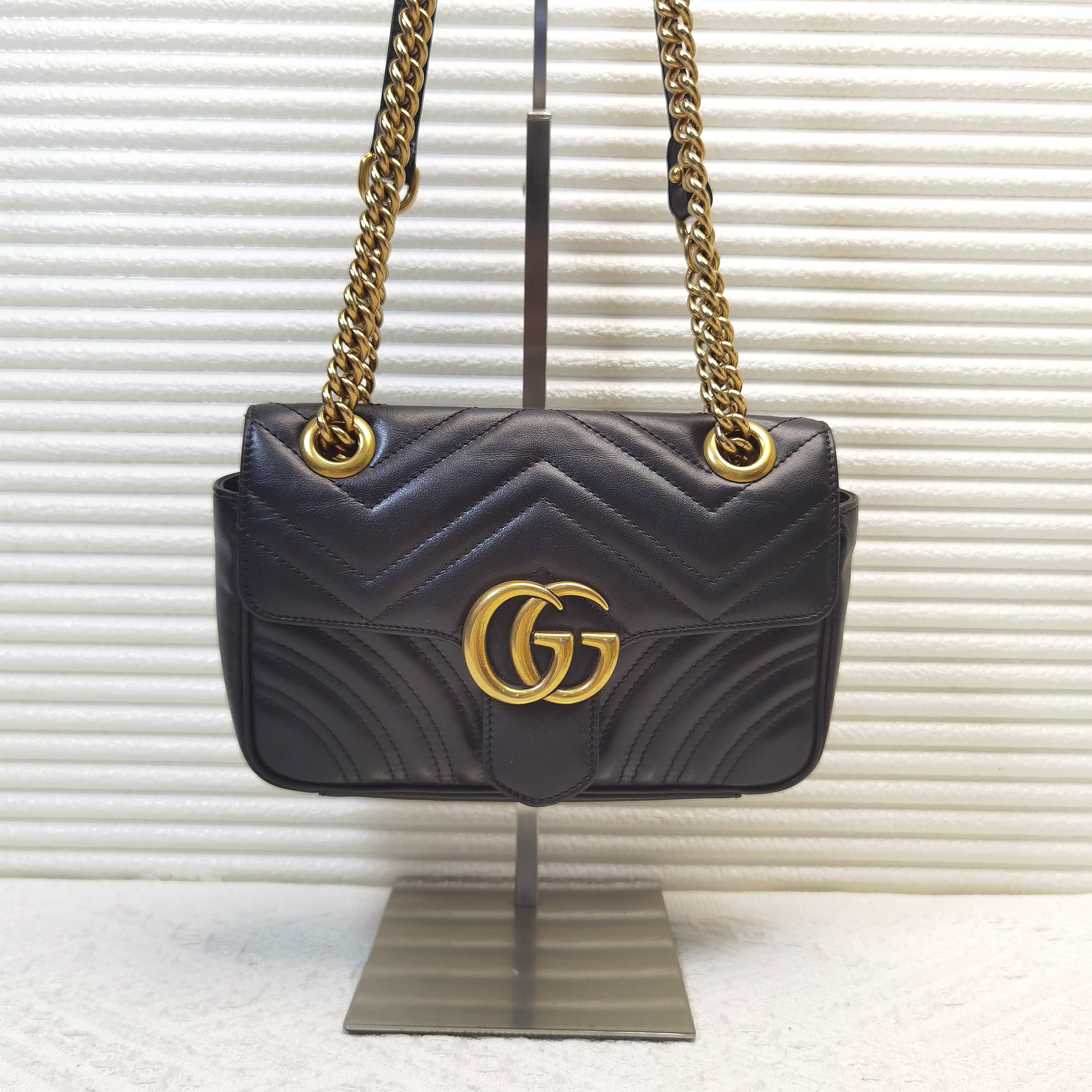 95新 GUCCI/古驰 GG marmont马蒙22包单肩包斜挎包