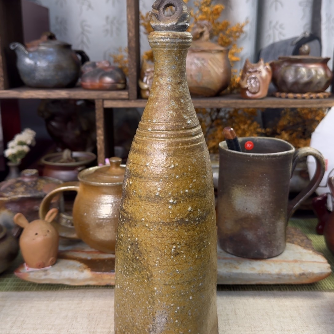 备前烧 黑川元晴 得利瓶