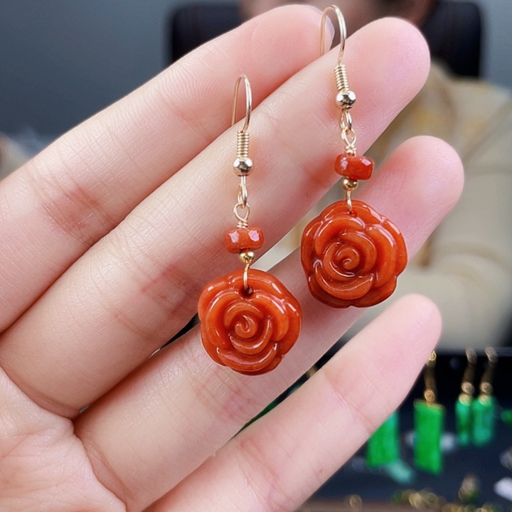 翡翠耳饰未镶嵌饰品