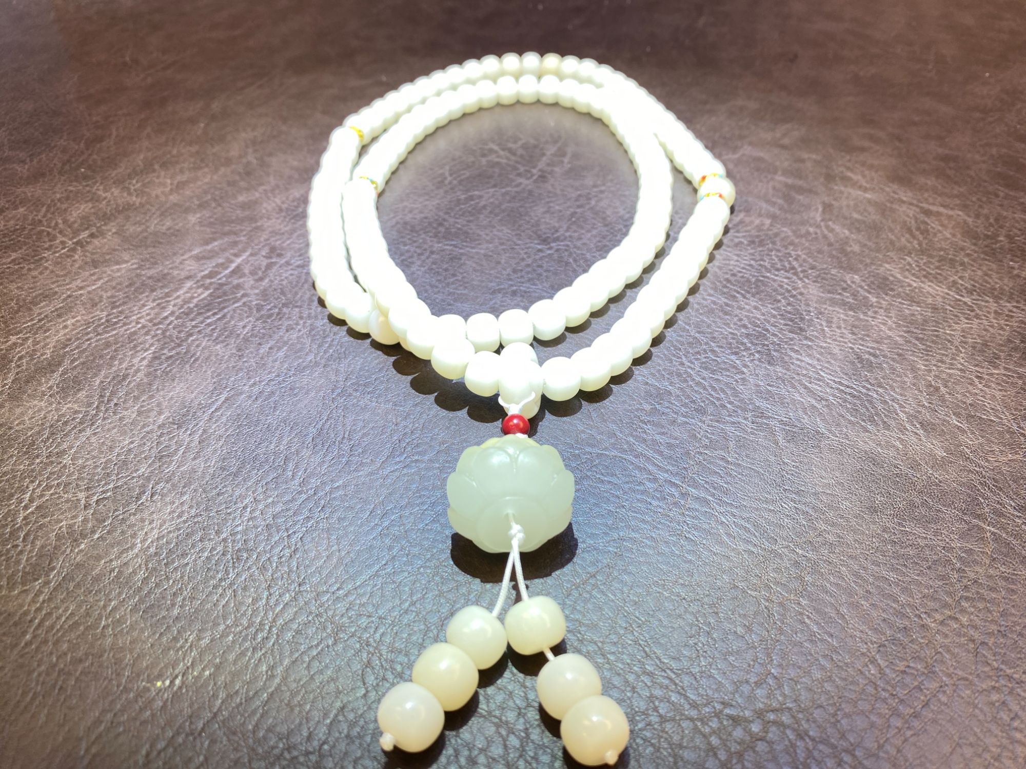 0107白玉菩提手串多圈xk0107 （无礼盒）