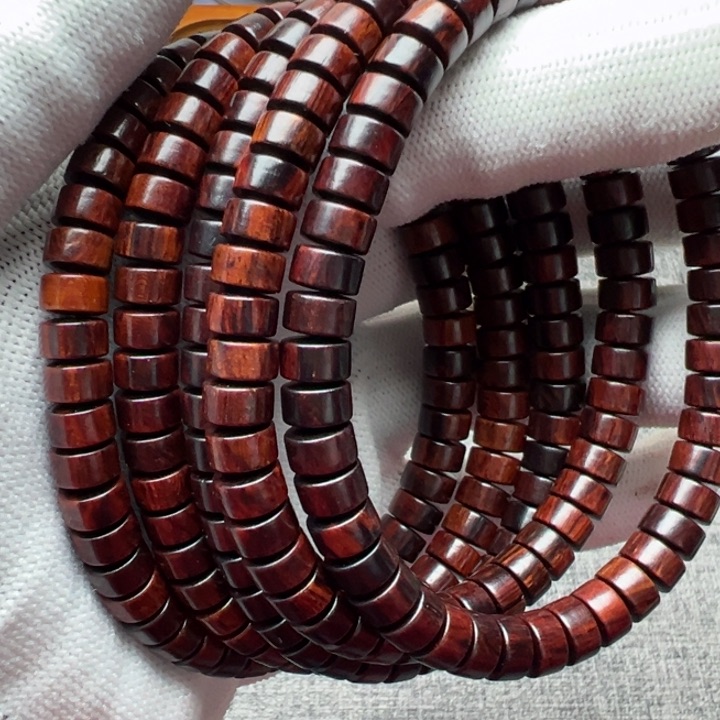 木海南红降4*7片片珠