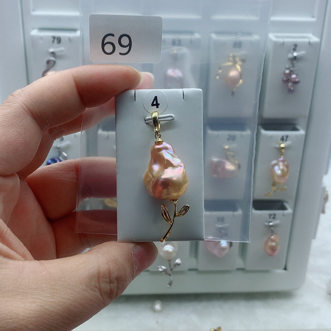 淡水珍珠吊坠(不含链)合金