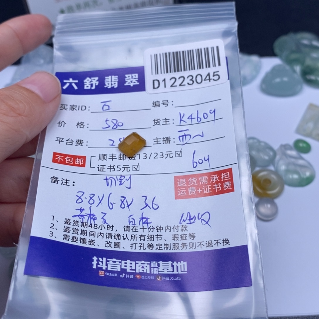 石***头翡翠未镶嵌吊坠(不含链)D1223045