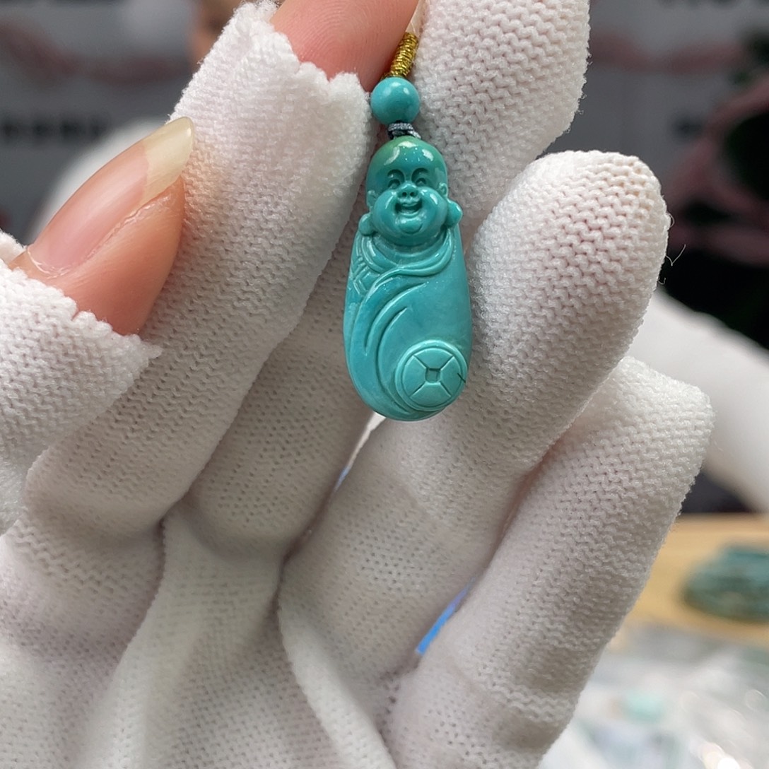 绿松石未镶嵌挂件