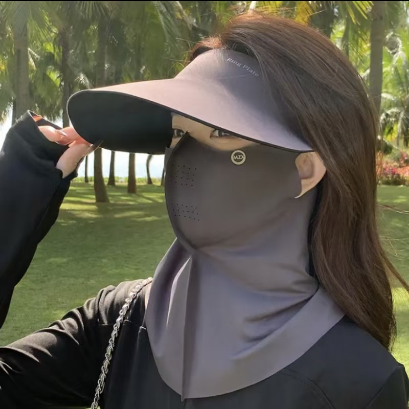 [1+2全能防晒组合]无痕帽+护颈面罩+3D口罩 护颈护脸 防晒一体式