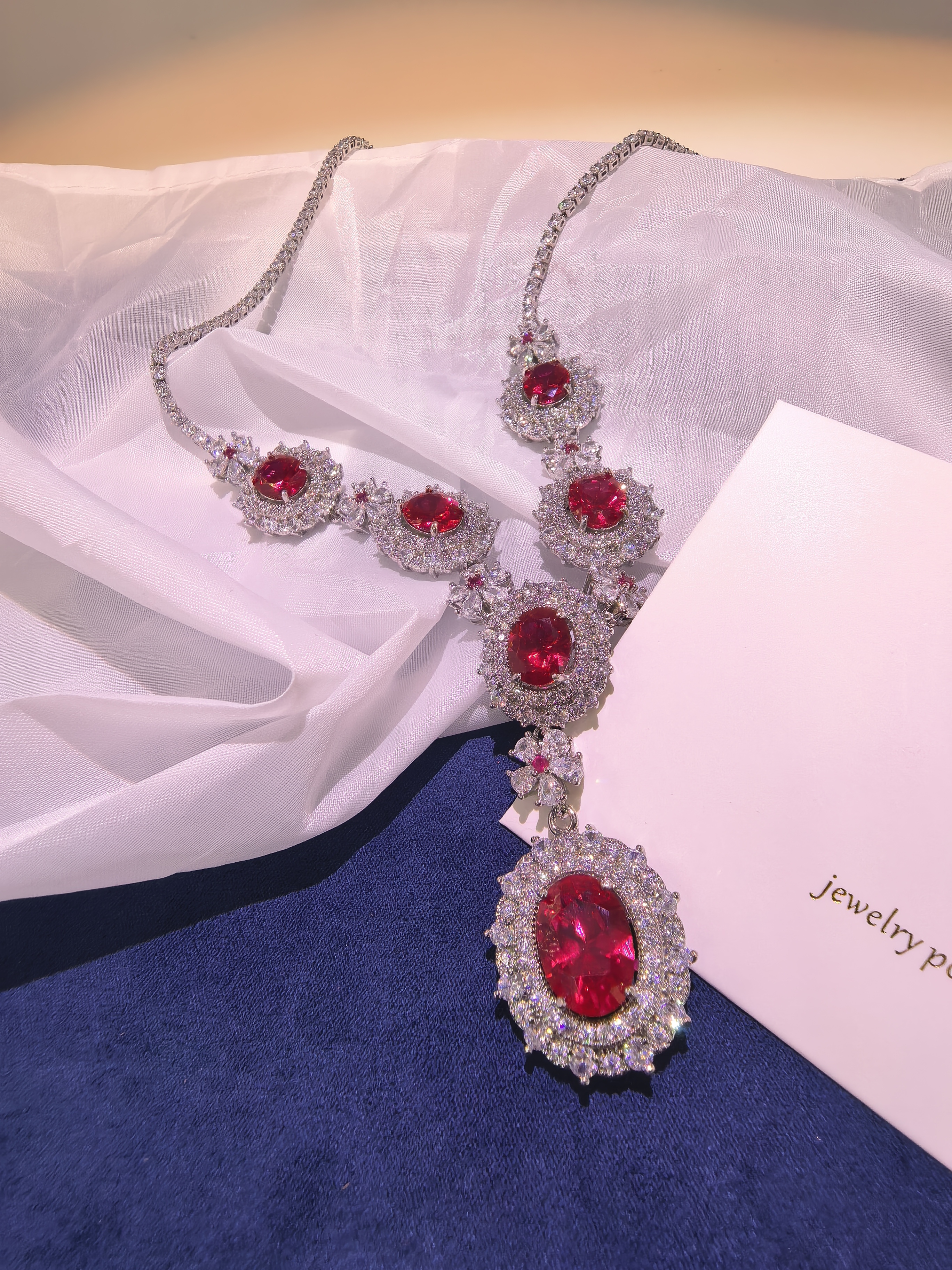 【高奢定制】“璀璨之星”甄选红色项链SYLY081  