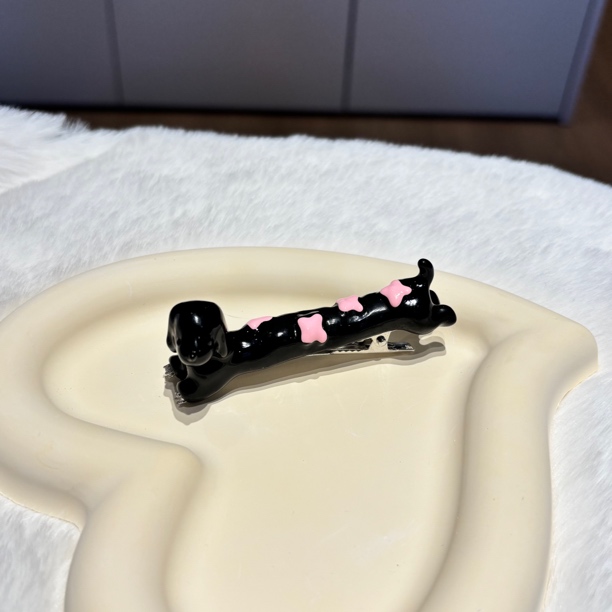 黑色长条狗发夹FJ1684（一个）