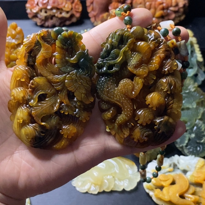 粉***工岫玉未镶嵌项链毛衣链