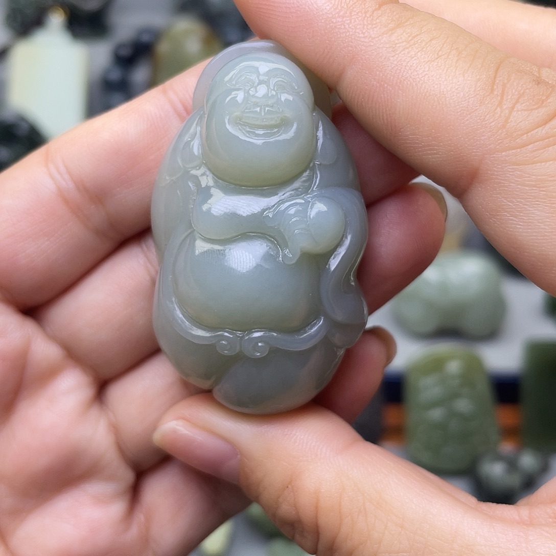 (****和田玉未镶嵌挂件