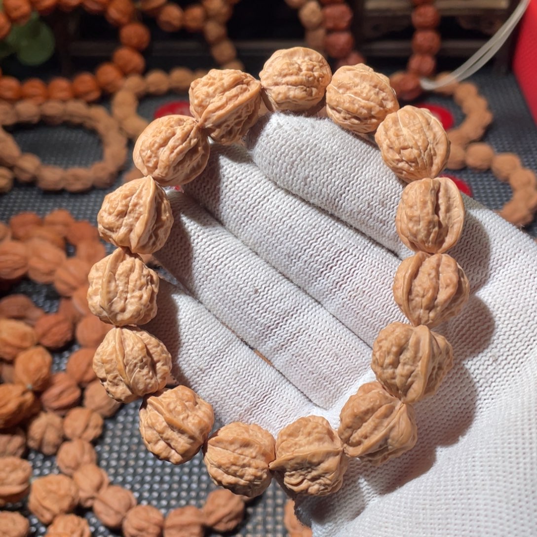 黑***长文玩核桃手串嵩山蛤蟆头原皮精品毕业款