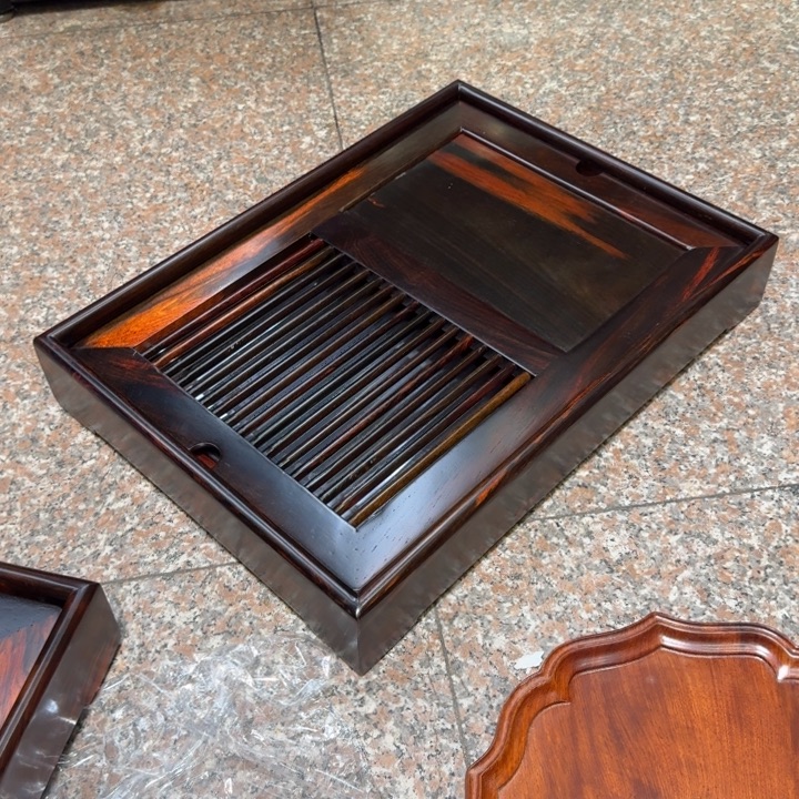 东***方交趾黄檀（大红酸枝）酸枝湿泡茶板40-29-6