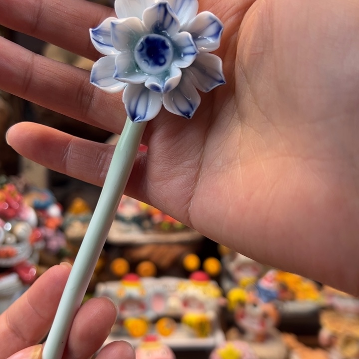 陶摆件小镇青花每日有新品