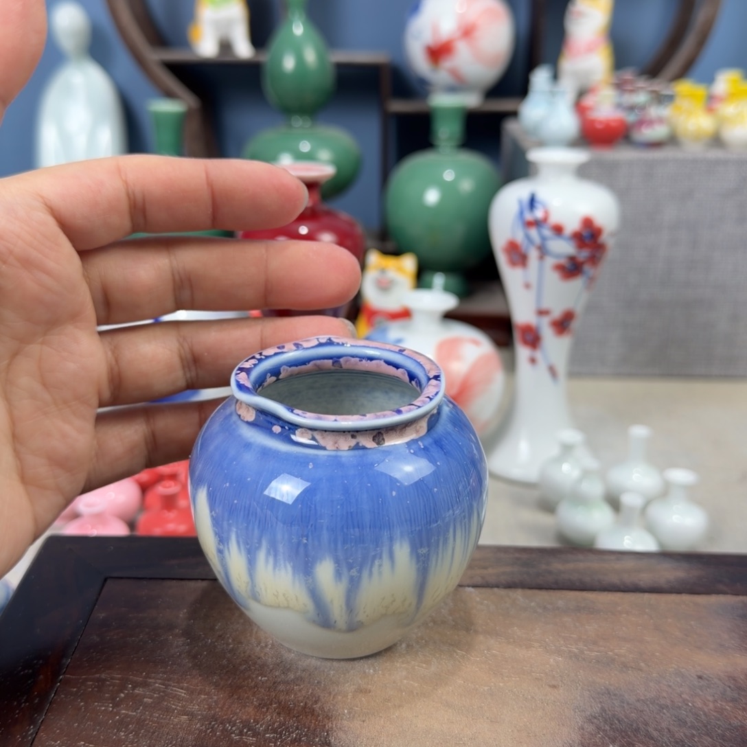 陶瓷手工小花器摆件