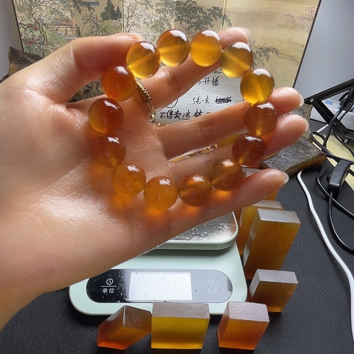 光***子铜铁合金类皮皮珠手串，纯手工制作