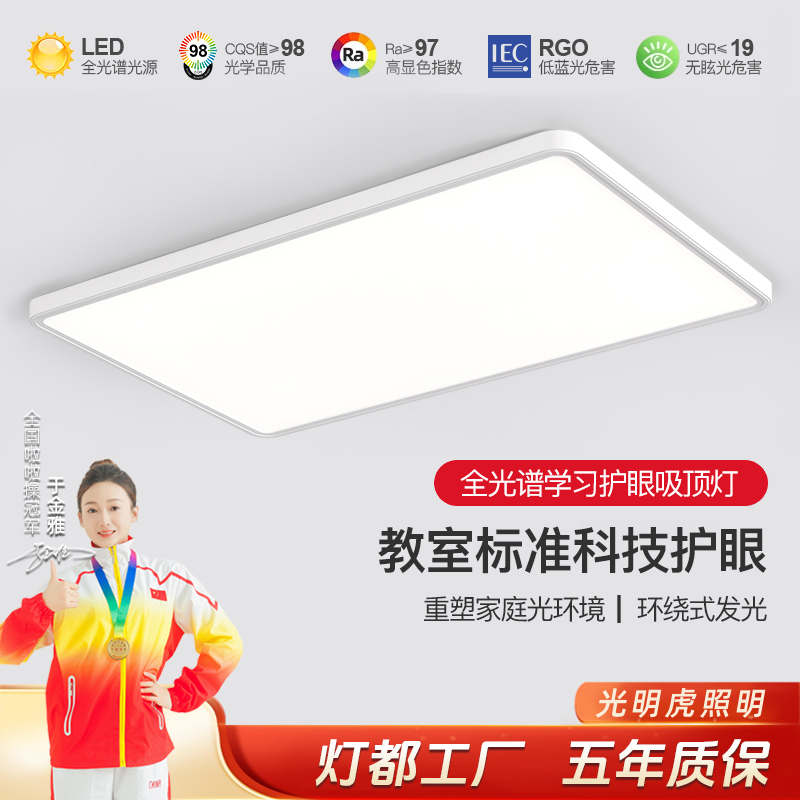 全光谱护眼主客厅灯超波吸顶灯2025年新款现代大气超亮学习房间