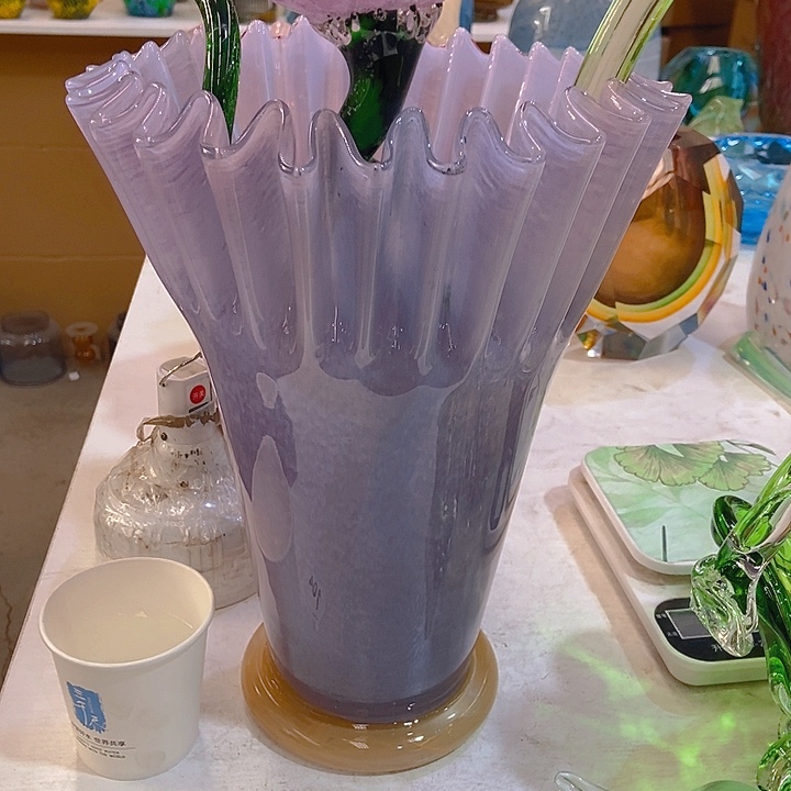 琉璃琉璃花瓶高30口15