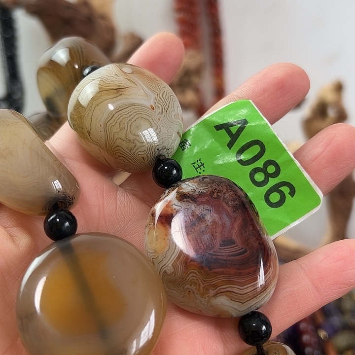 灰***3玛瑙/玉髓未镶嵌颈饰