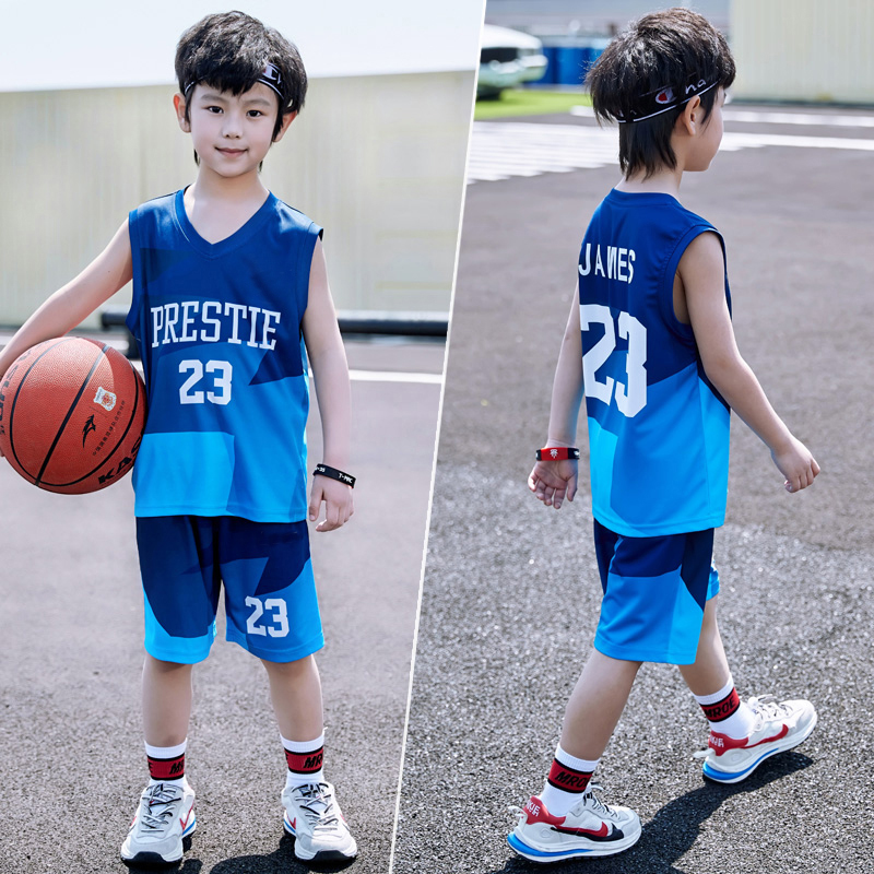 儿童篮球服23号速干运动套装男童学生比赛训练跑步透气球衣背心套