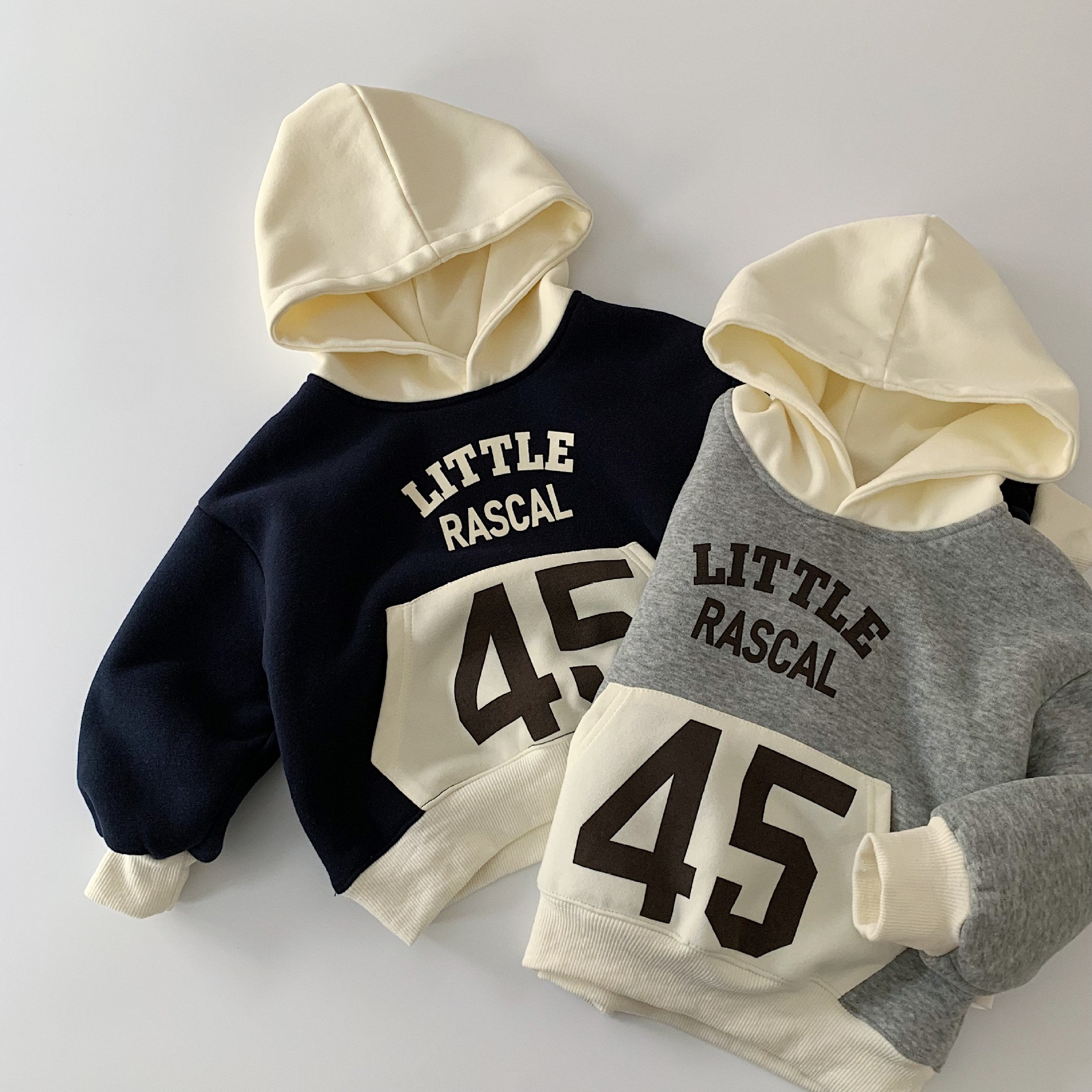 12/14【温暖守护者】连帽加绒卫衣冬季儿童字母套头衫