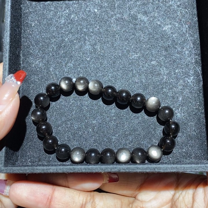 黑曜岩手链未镶嵌邮**空