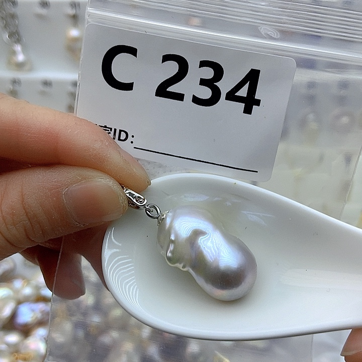 淡水珍珠颈饰银S925镶嵌