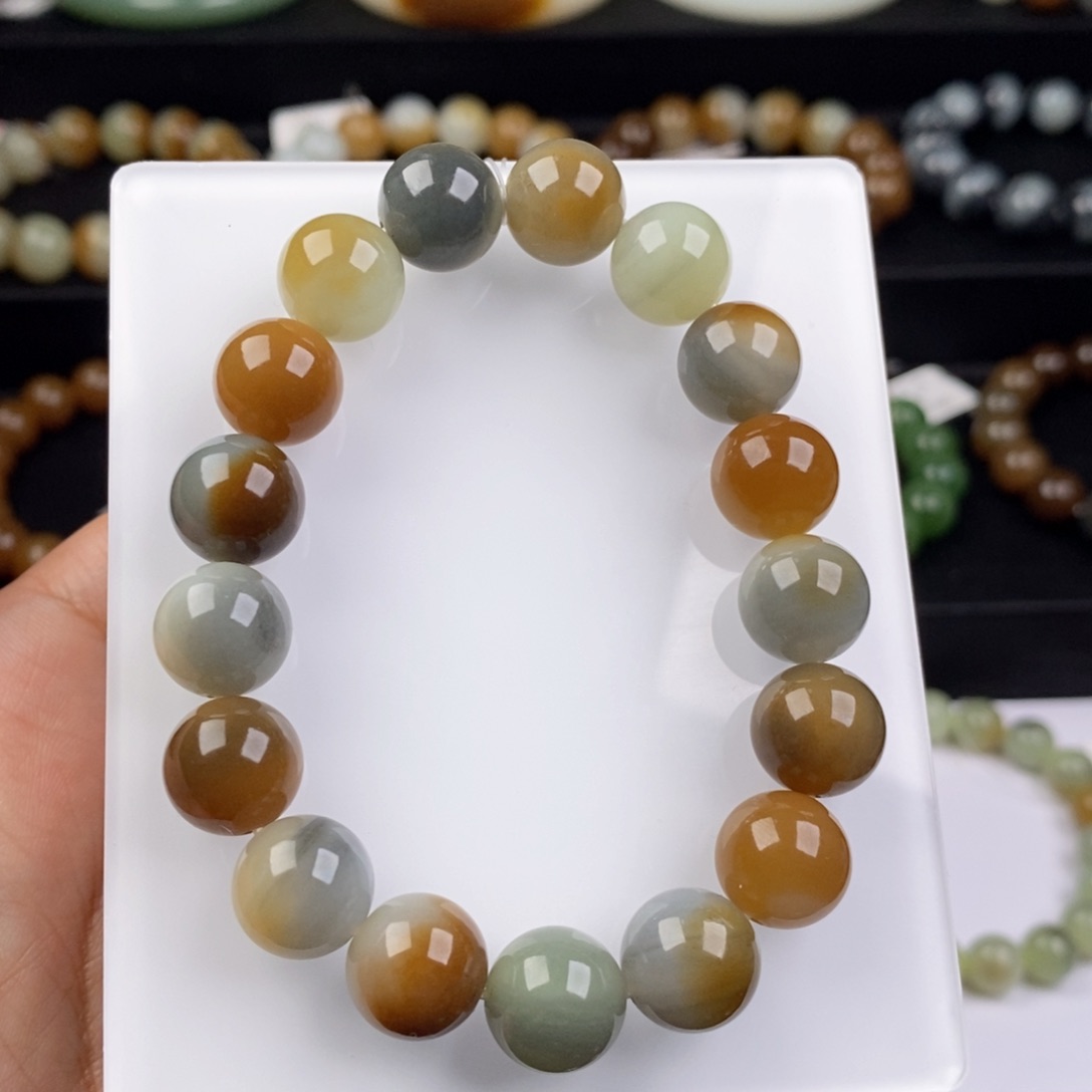 和田玉手串未镶嵌卡12