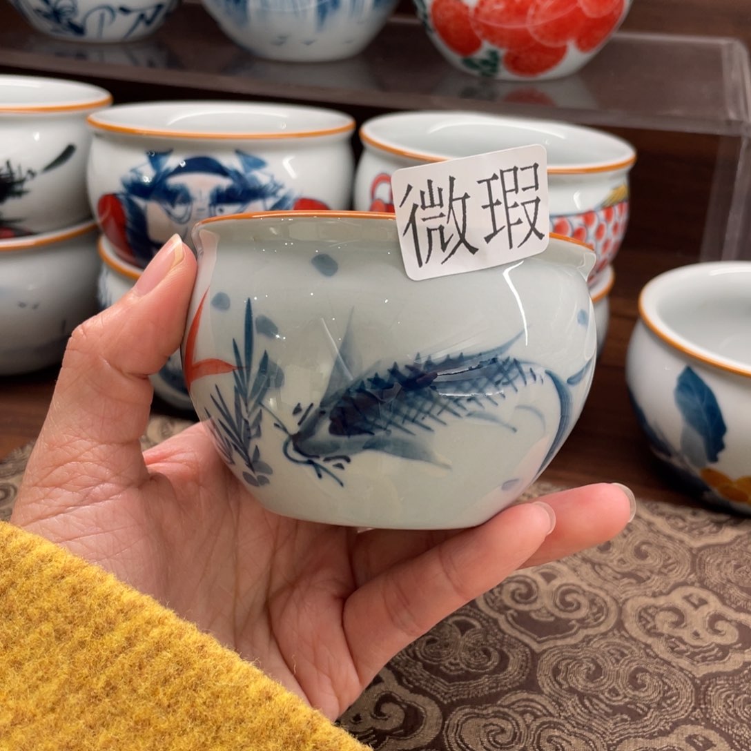 微瑕纯手绘釉下彩