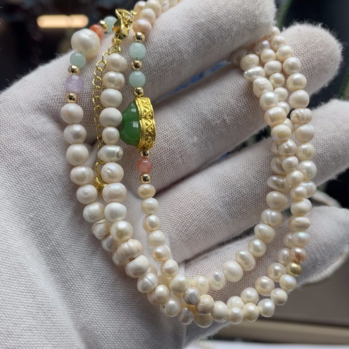 淡水珍珠未镶嵌手绳巴洛克项链