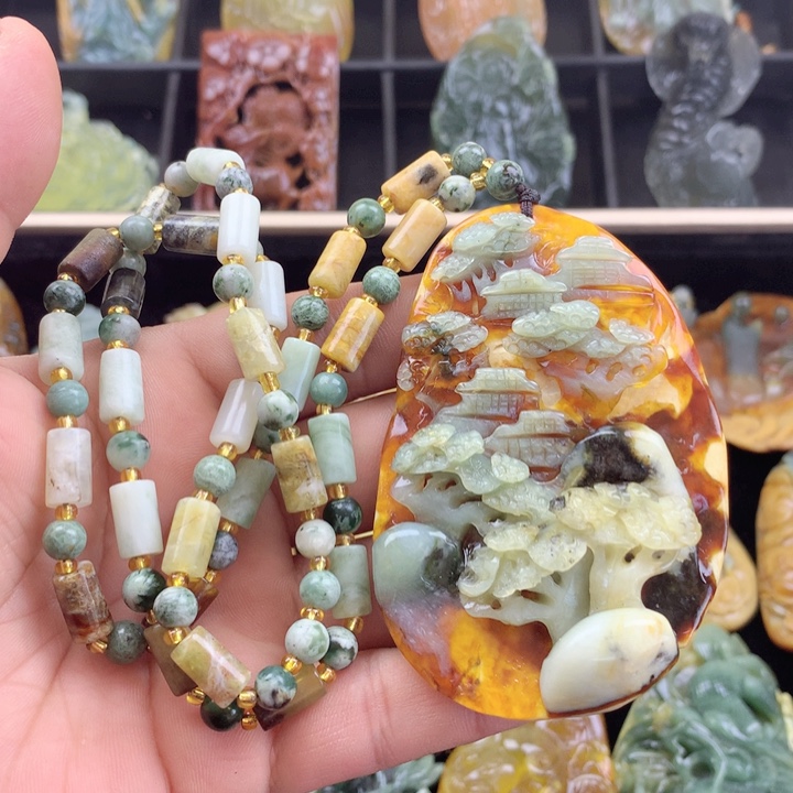 岫玉挂坠未镶嵌挂坠