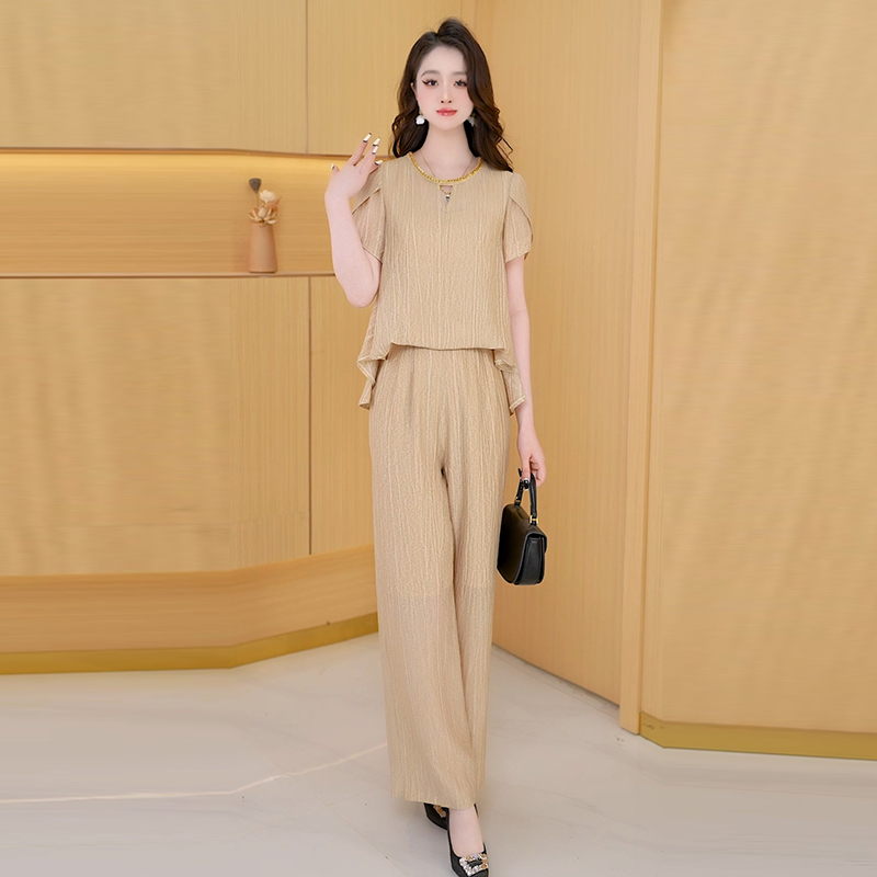 【两件套】春夏季时尚修身气质洋气休闲收腰显瘦减龄小香风女装套裤