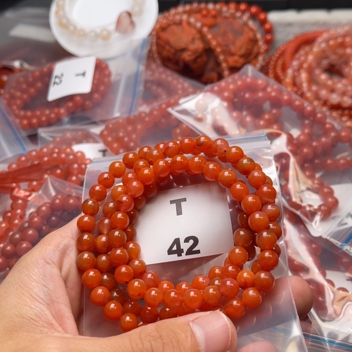 南红玛瑙未镶嵌多样性发货默认微瑕称重7mm