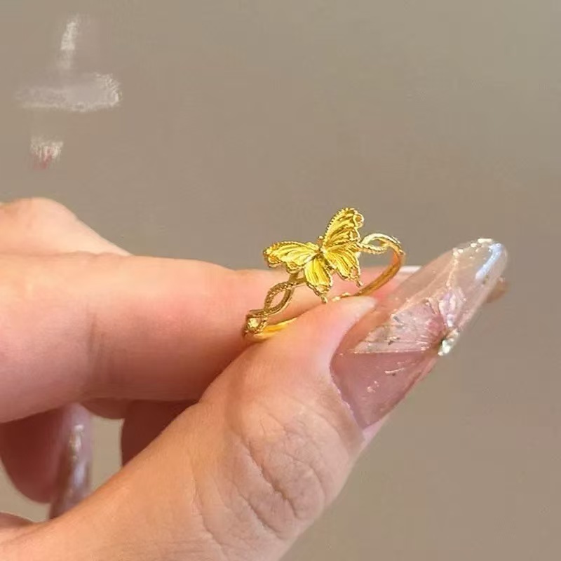 【抖音好货】孟加拉赤金豆豆提炼手工改款【缤纷蝴蝶】精工版可佩戴