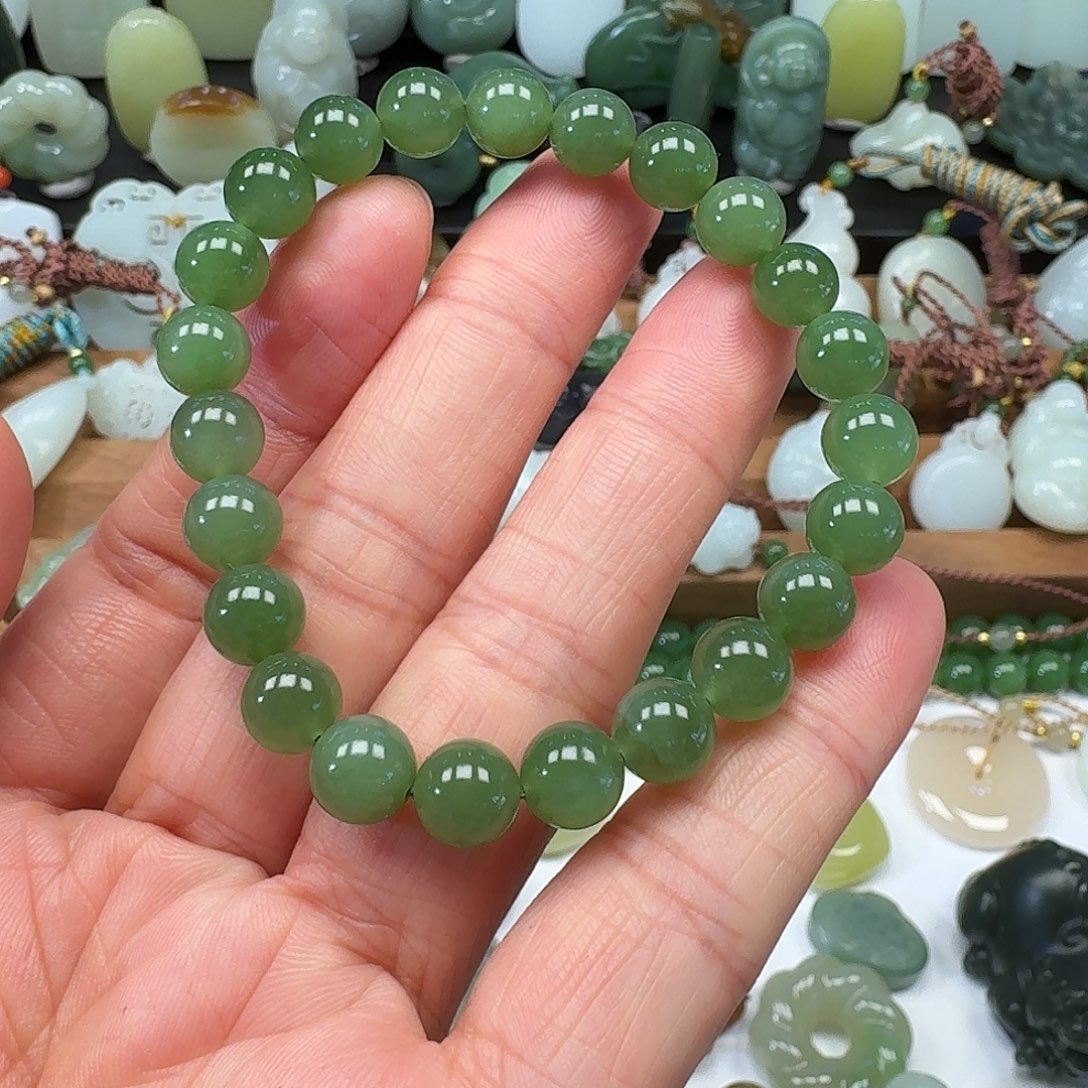 和田玉未镶嵌手链