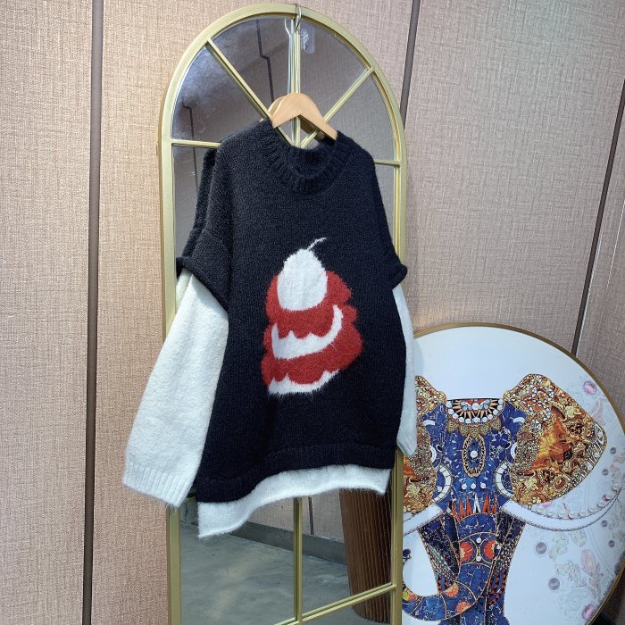 BS658孕妇黑色毛衣100-150